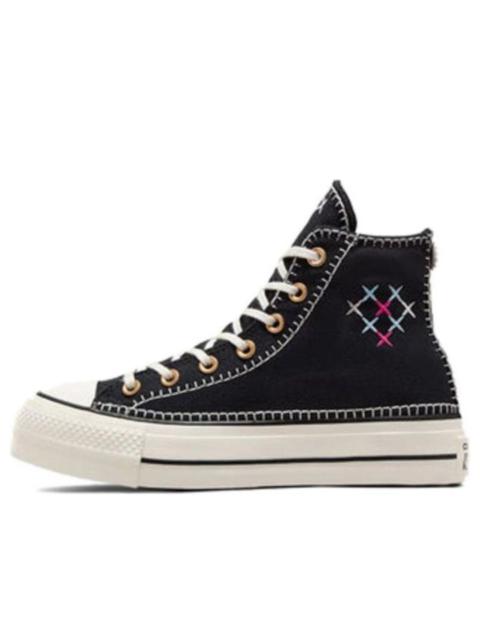 (WMNS) Converse Chuck Taylor All Star Lift Crafted Stitching Platform 'Black White' A08731C