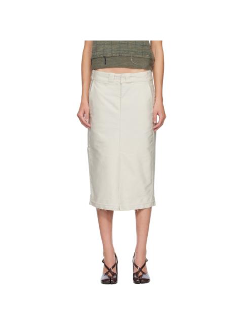 Off-White Chino Midi Skirt