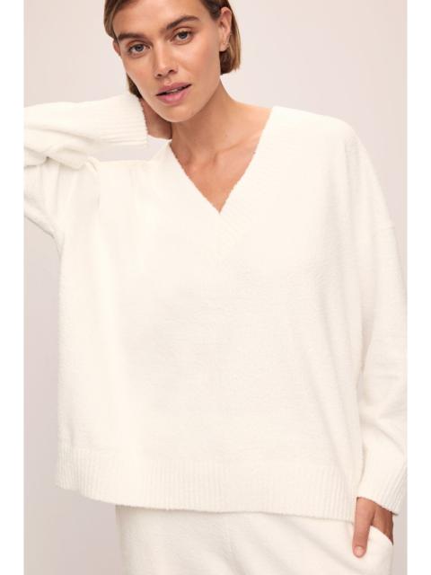 Recycled Boucle Boyfriend Oversized V-Neck Sweater