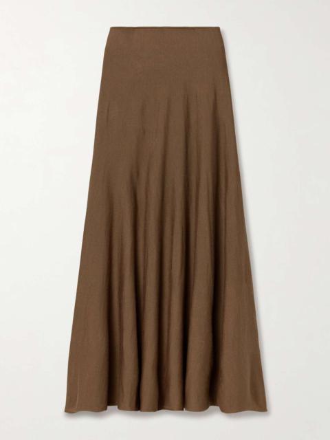 Mayu wool-blend midi skirt