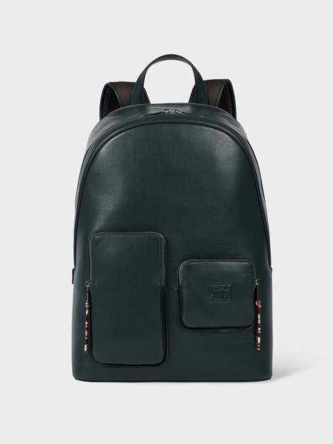 Teal Leather Backpack