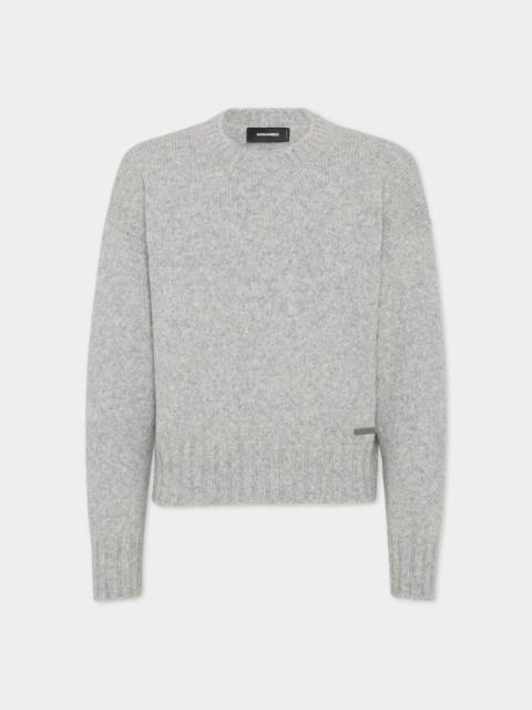 CHUNKY TRIM KNIT SWEATER