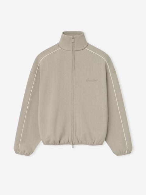 Modern Fleece Track Jacket With Piping