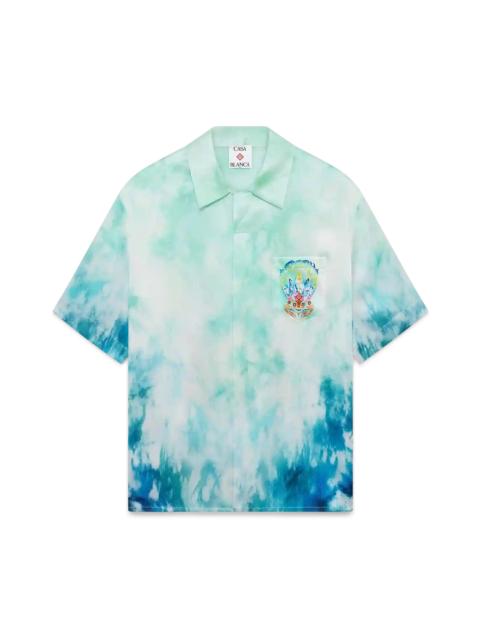 Surf Lotus Short Sleeve Silk Shirt
