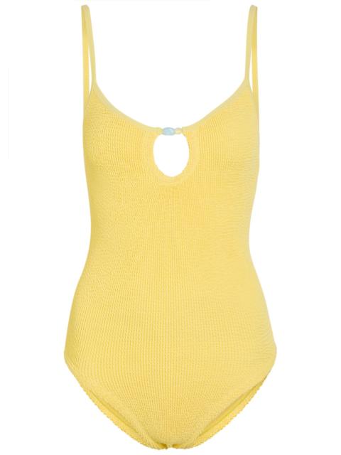 Hunza G Mia Beaded Crinkle Swimsuit
