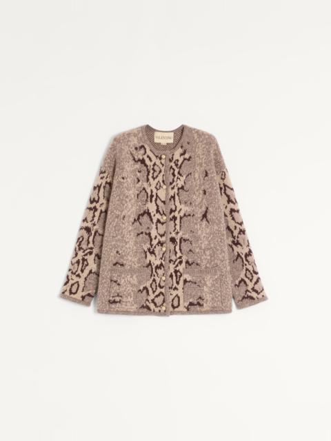 CASHMERE ANIMAL PRINT CARDIGAN