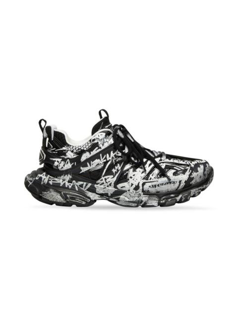 Men's Track Graffiti Sneaker in Black