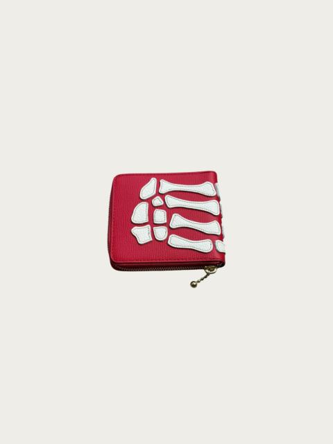 THUMB-UP BONE BAND ZIP Wallet - Red