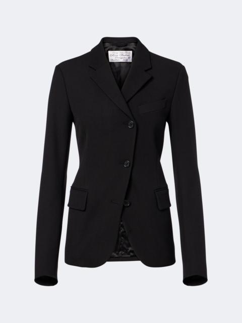 Asymmetric twill blazer