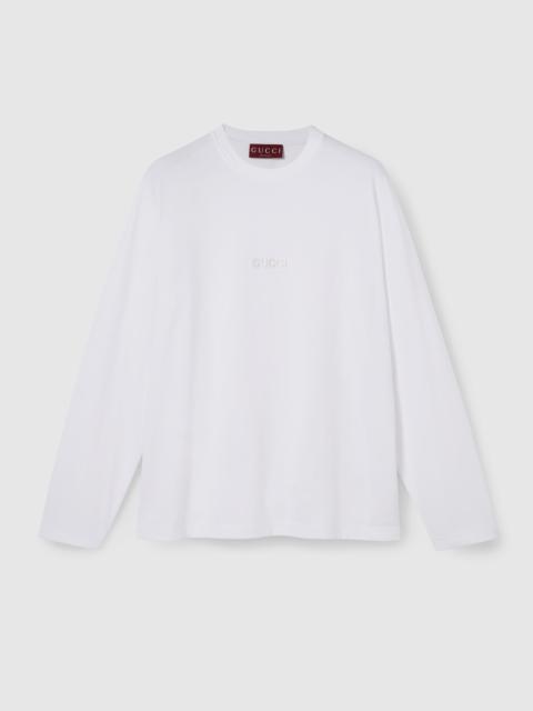 Long-sleeve cotton jersey T-shirt