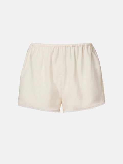 Perla lace-trimmed shorts