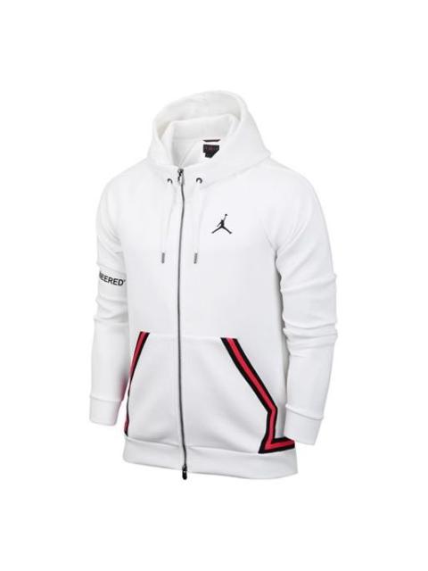 Air Jordan Flight Tech Athleisure Casual Sports Jacket White CK1343-100