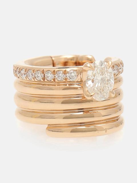 Blast 18kt rose-gold ear cuff with diamonds