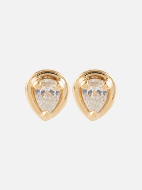 Birthstone Bonbon 14kt gold earrings with diamonds