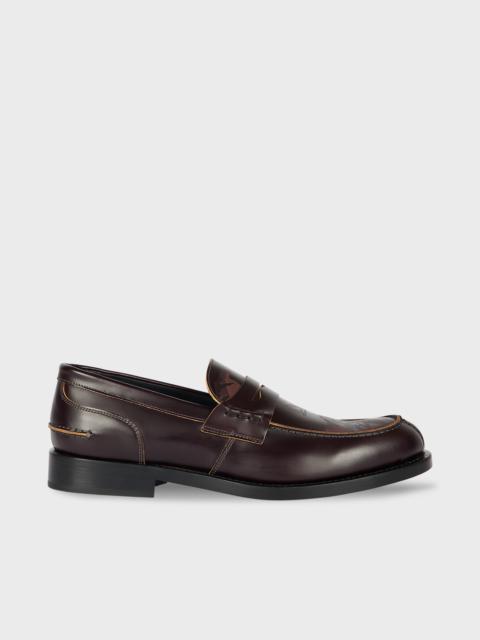 Bordeaux Leather 'Donovan' Loafers