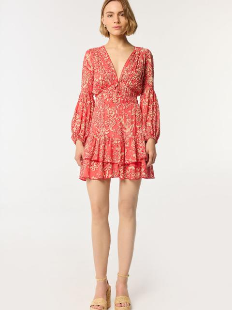 Mini Dress Chiara - Pink Oriental Foulard