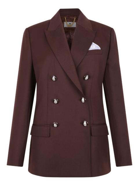 double-breasted buttoned blazer