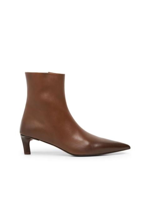 leather pointed toe boots