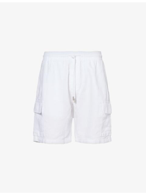 Baie drawstring-waist linen shorts