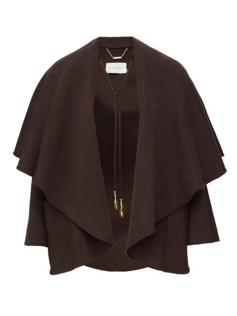 LUNA WOOL TIE NECK CAPE