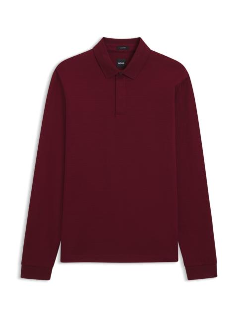 MERCERISED-COTTON POLO SHIRT WITH PLAIN COLLAR