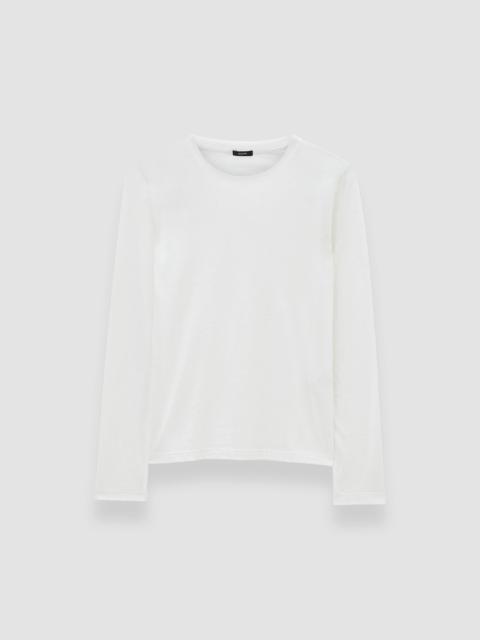 Cotton Silk Jersey Long Sleeve T-Shirt