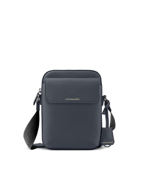 flap leather messenger bag