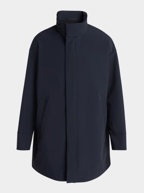 Men's Nylon Stretch Caban Coat