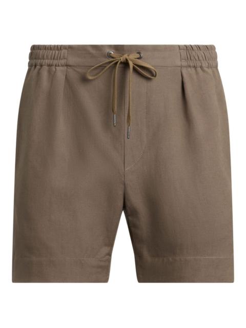pleated drawstring shorts