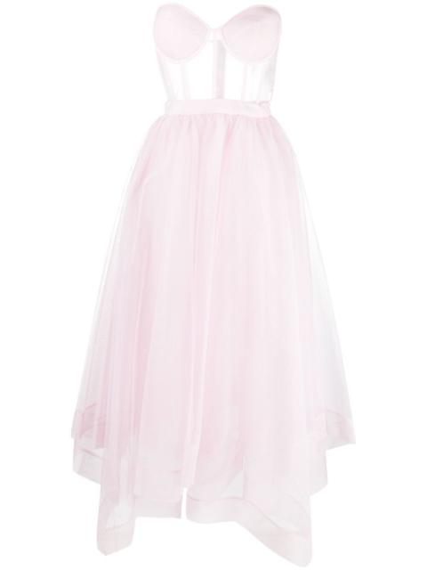 strapless boned-bodice dress