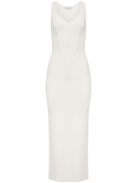 corset-style maxi dress