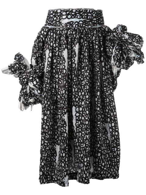 D pattern knotted jumper-skirt