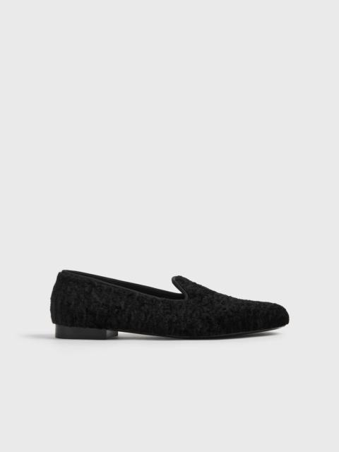 Shearling loafers black
