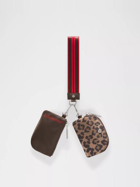 Dual Pouch Wristlet *Leopard
