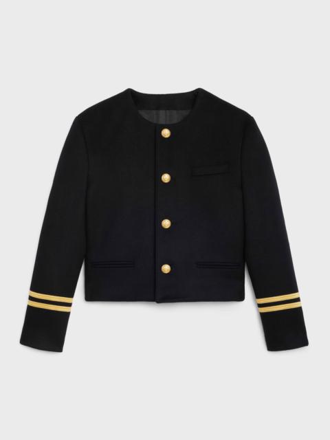 CELINE CAPTAIN SPENCER JACKET IN DOUBLE FACE CASHMERE