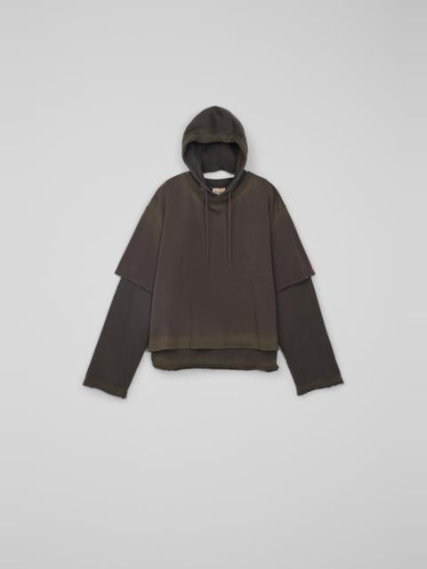 Faded black Organic Cotton Hoodie