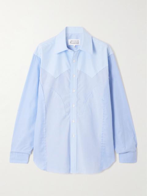 Paneled Cotton-poplin Shirt