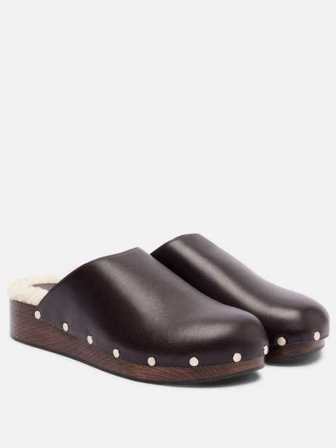 Agnes studded leather mules