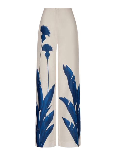 Ritmica Linen Wide-Leg Pants blue