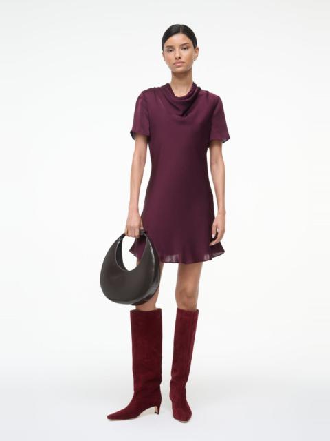 STAUD IRIS SILK DRESS SYRAH