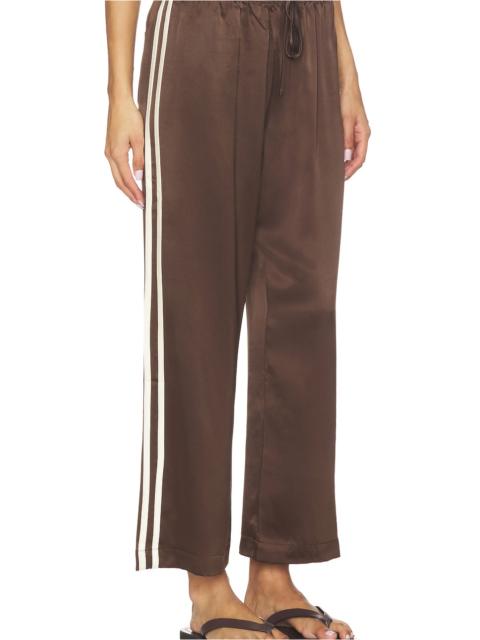 The Silk Stripe Crop Pant
