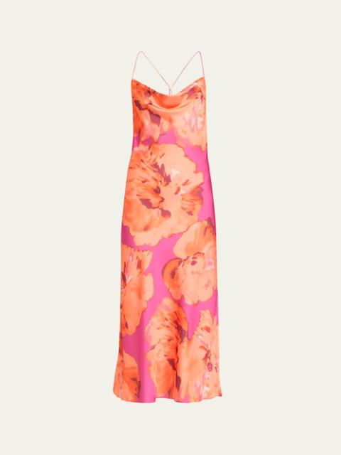 Averi Watercolor Bloom Slip Dress