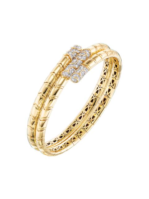 Diamond Ondone Triple Bangle Bracelet