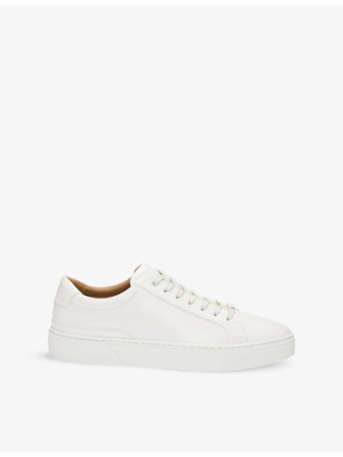 Branded Low-Top Leather Trainers