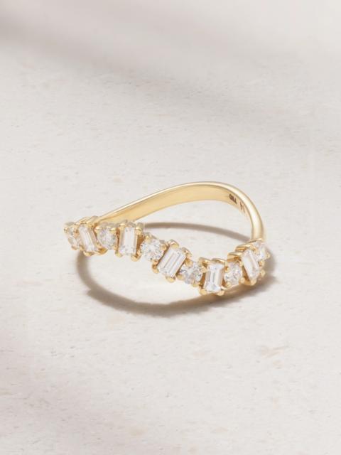 Wave 18-karat White Gold Diamond Ring