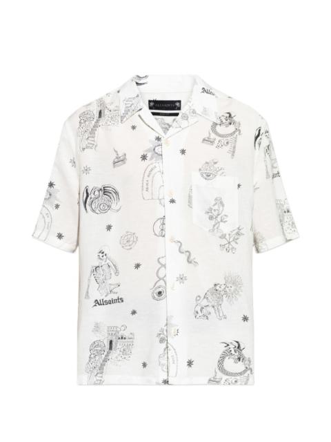 Terra printed chest-pocket shirt