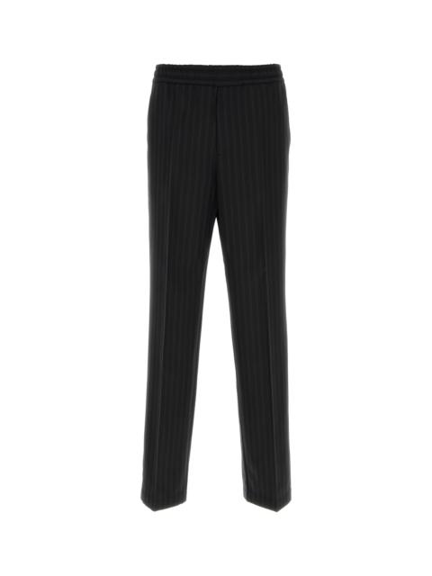 Black wool pant