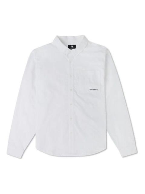 Converse Oxford Button Up Shirt 'White' 10024602-A02