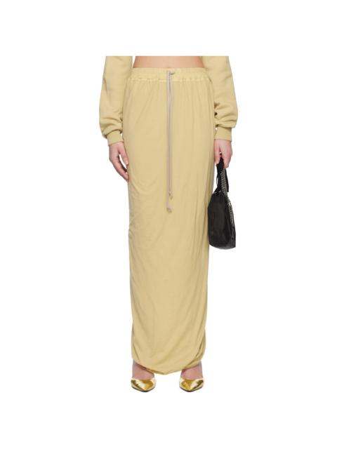 Beige Hollywood Pull On Pillar Maxi Skirt