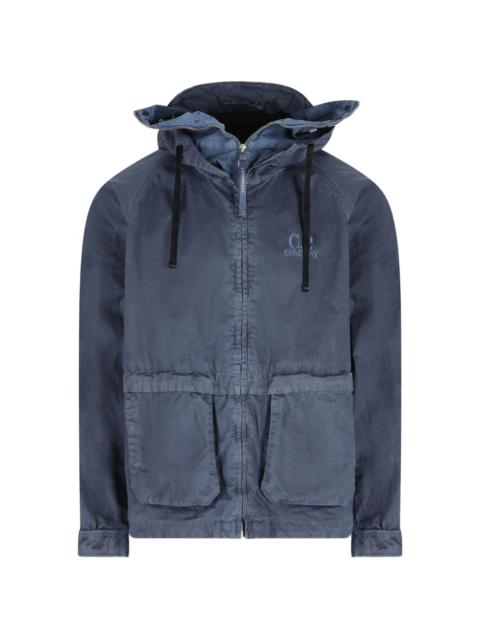 hooded zip-up jacket